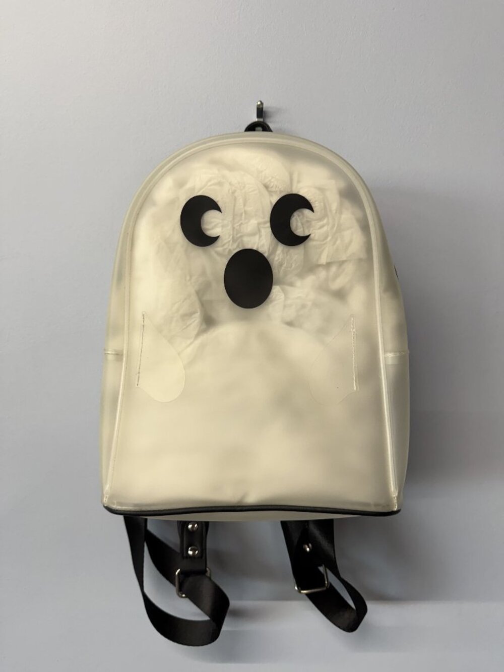 Mad Engine Halloween 2023 Clear Spooky Ghost Mini Backpack With Adjustable Strap